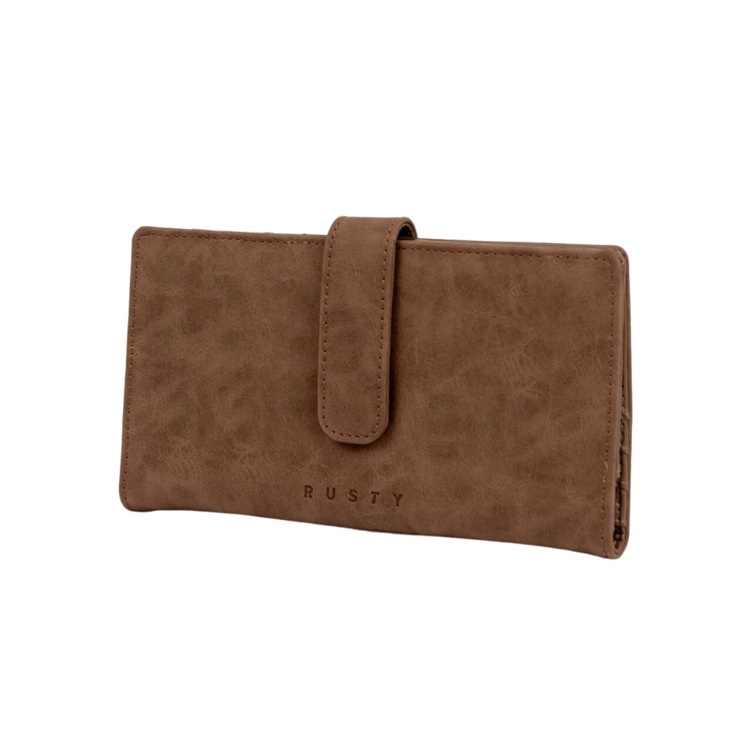 Rusty Bobbi Suede Flap Wallet Chocolate