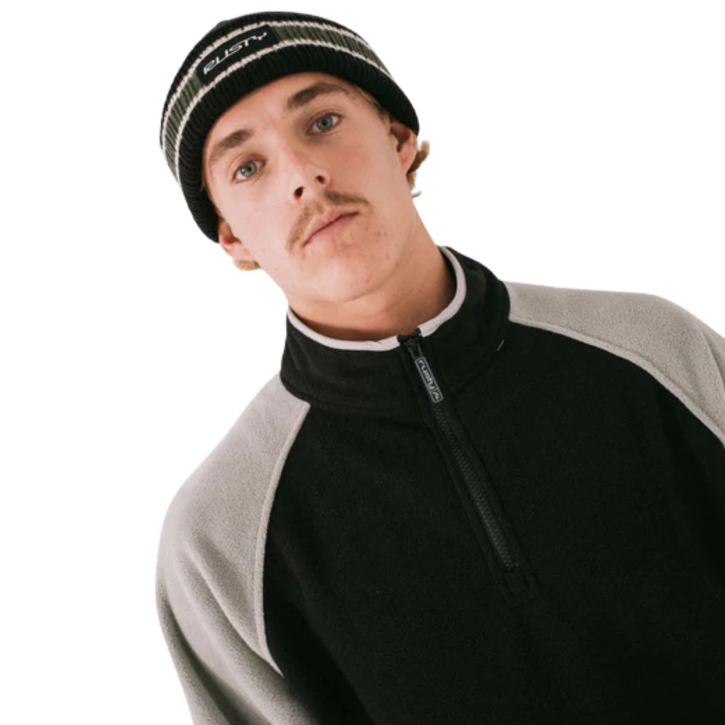 Rusty Bones Reversible Beanie Black