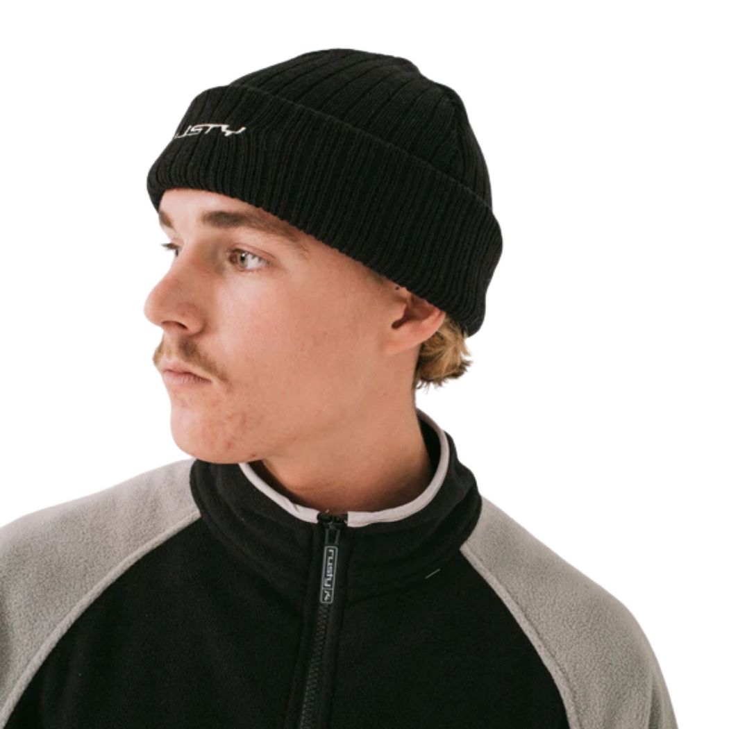 Rusty Bones Reversible Beanie Black