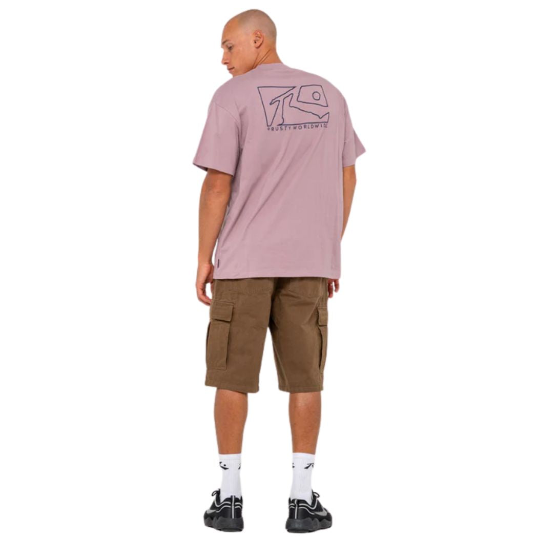 Rusty Boxed Out Short Sleeve Tee Elderberry