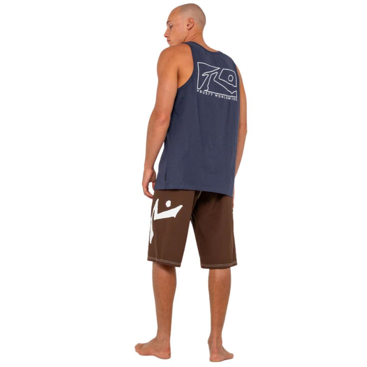 Rusty Boxed Out Tank Navy 3