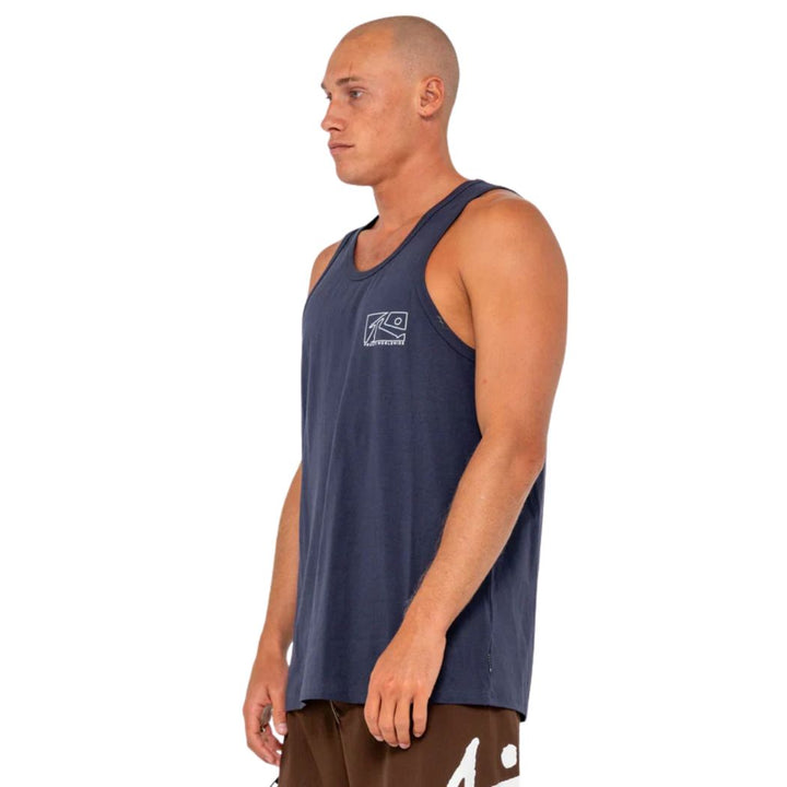 Rusty Boxed Out Tank Navy 3
