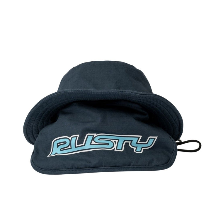 Rusty Boys Carbon Bucket Hat Navy Blue