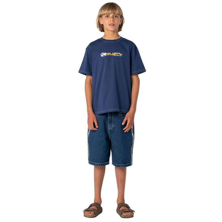 Rusty Boys Four By Four Tee Dark Blue 2