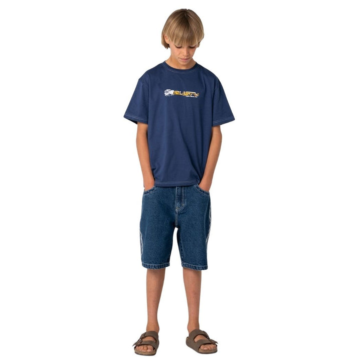 Rusty Boys Four By Four Tee Dark Blue 2
