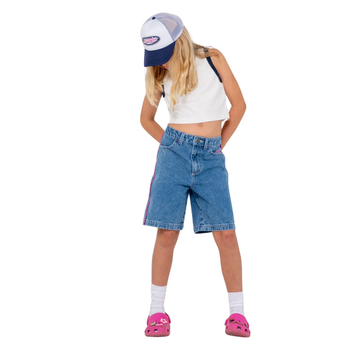 Rusty Bright Star Trucker Cap Girls Navy Blue