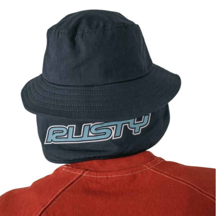 Rusty Carbon Bucket Hat Navy Blue