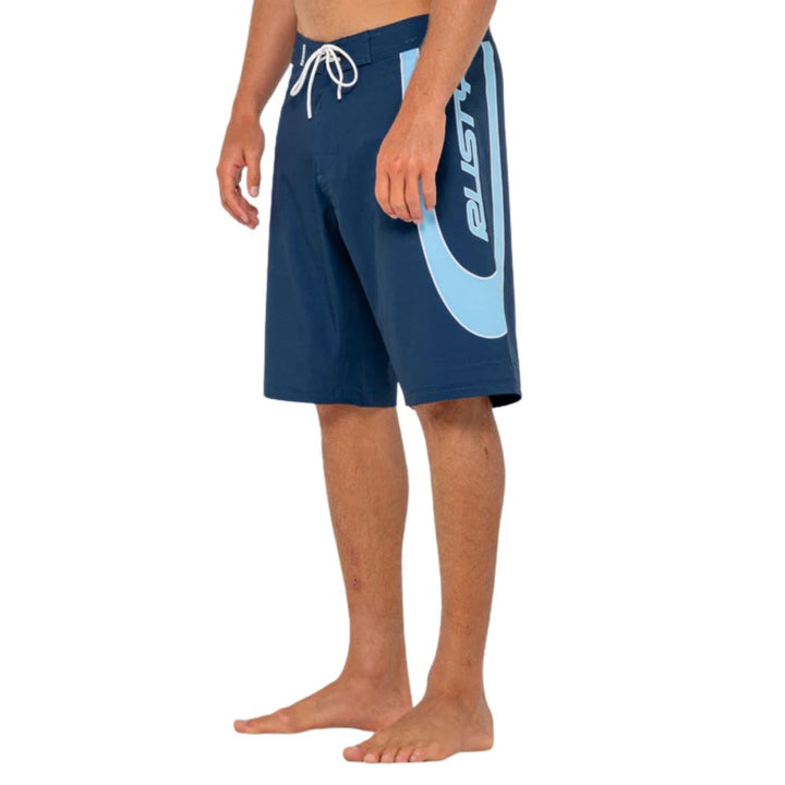 Rusty Charger Fixed Waist Boardshort Navy Blue