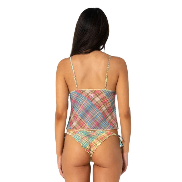 Rusty Check Moi Tankini Cami Top Multi Check