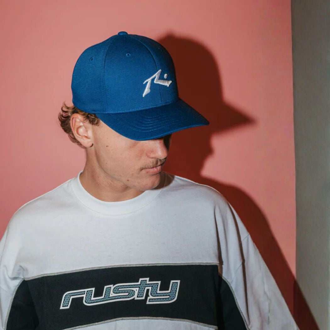 Rusty Chronic 4 Flexfit Cap China Blue 1