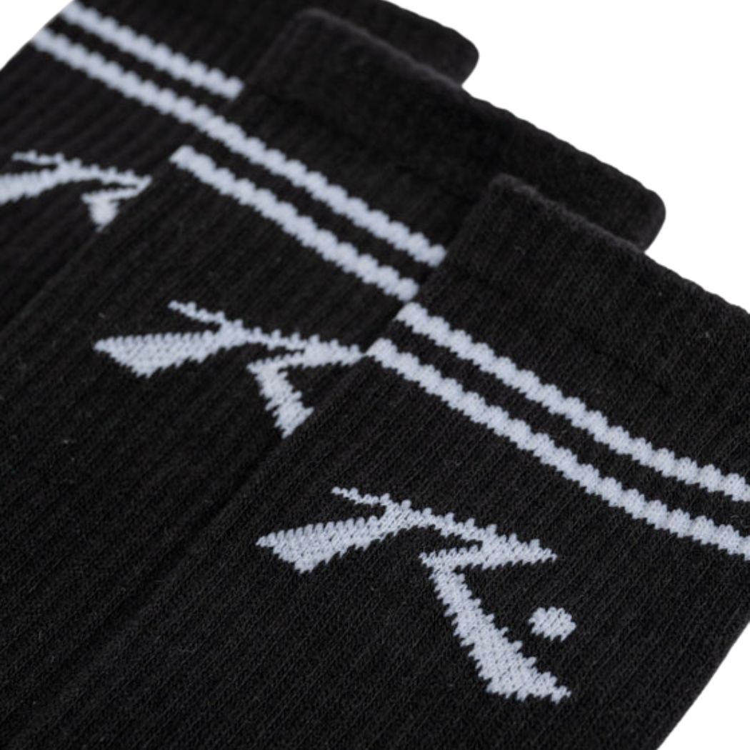Rusty Comp Mid Calf 3 Sock Pack Black