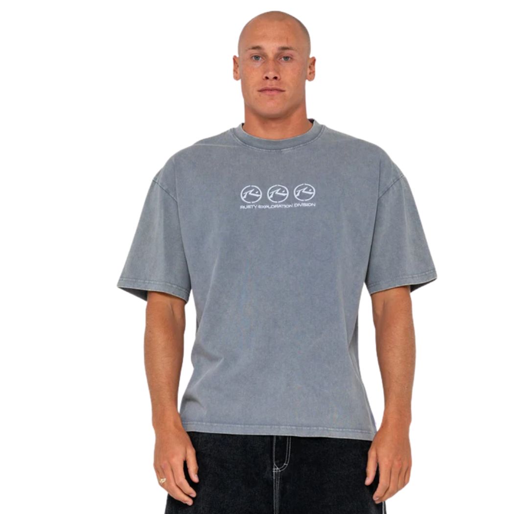 Rusty Crusoe Wash Tee China Blue