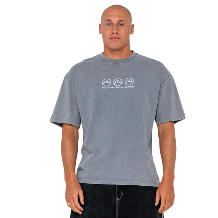 Rusty Crusoe Wash Tee China Blue