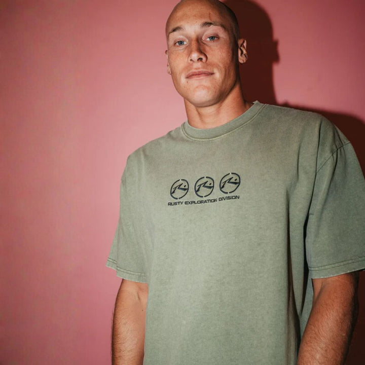Rusty Crusoe Wash Tee Savannah