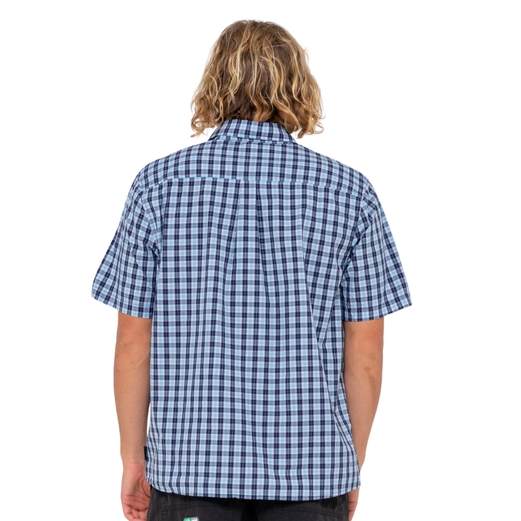 Rusty Datsun Check Shirt Navy