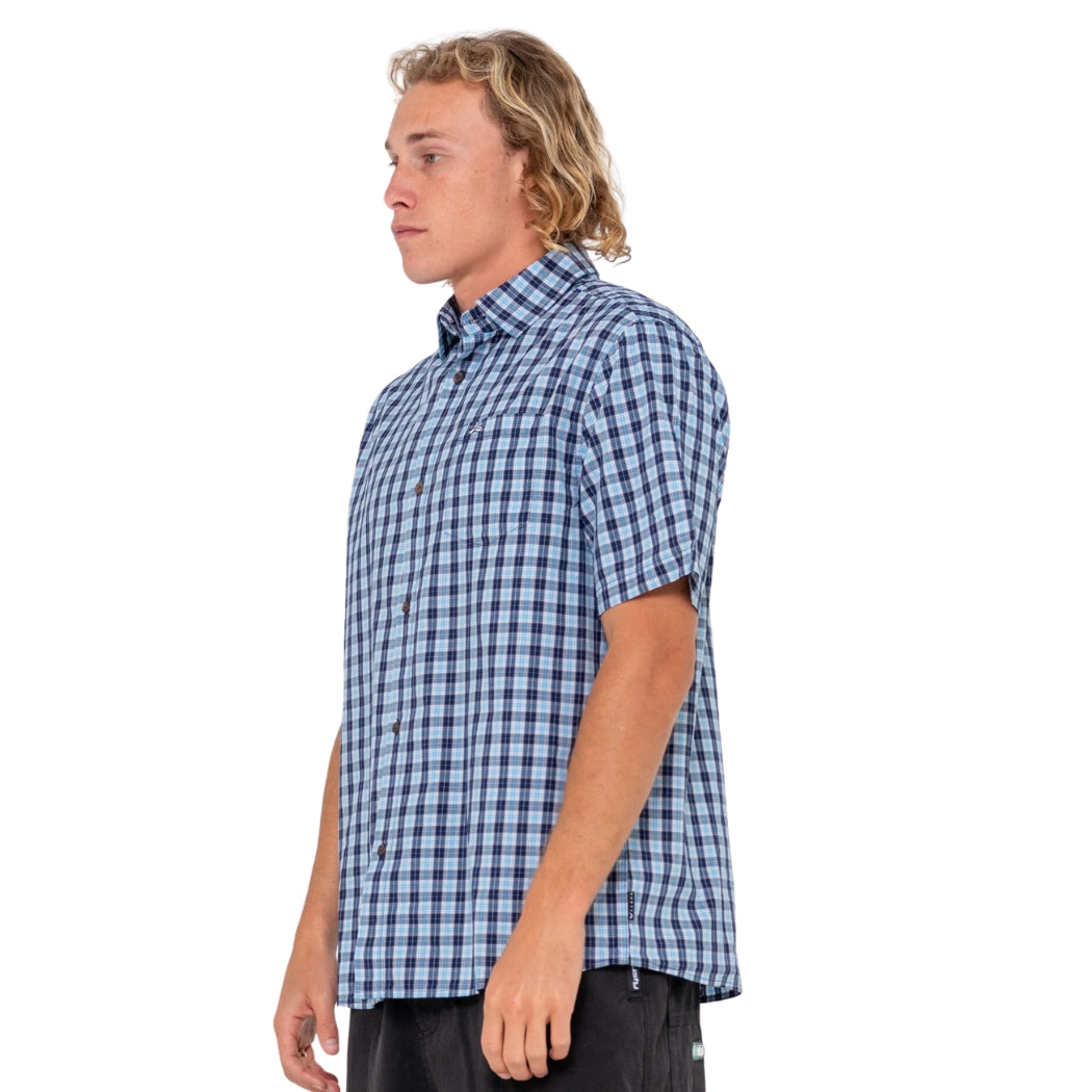 Rusty Datsun Check Shirt Navy