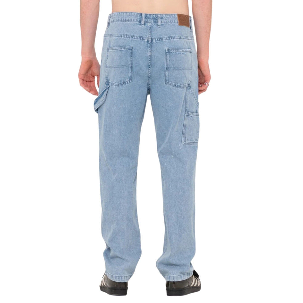 Rusty Dungaree Denim 5 PKT Pant Ash Blue