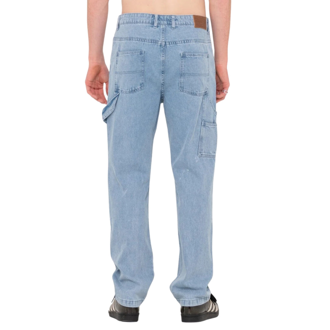 Rusty Dungaree Denim 5 PKT Pant Ash Blue