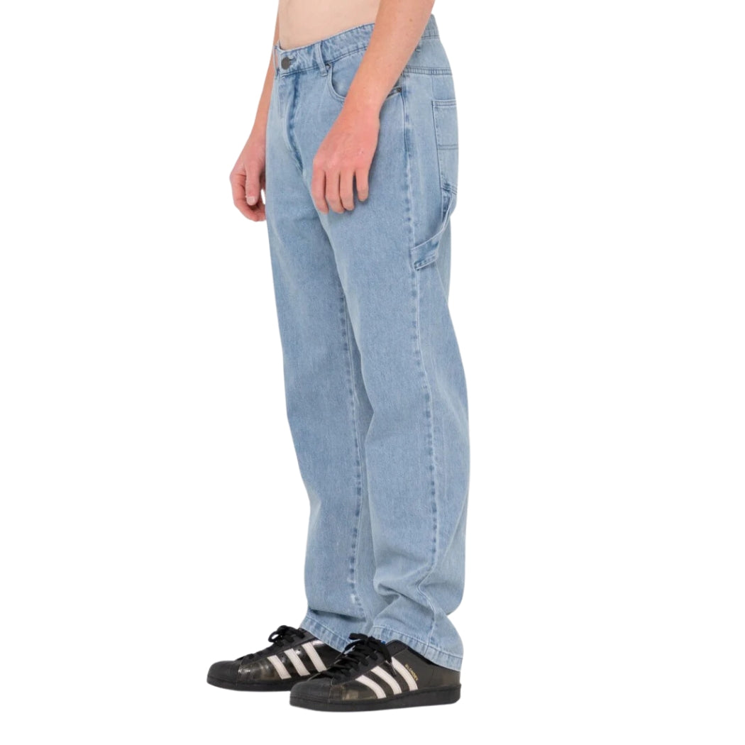 Rusty Dungaree Denim 5 PKT Pant Ash Blue