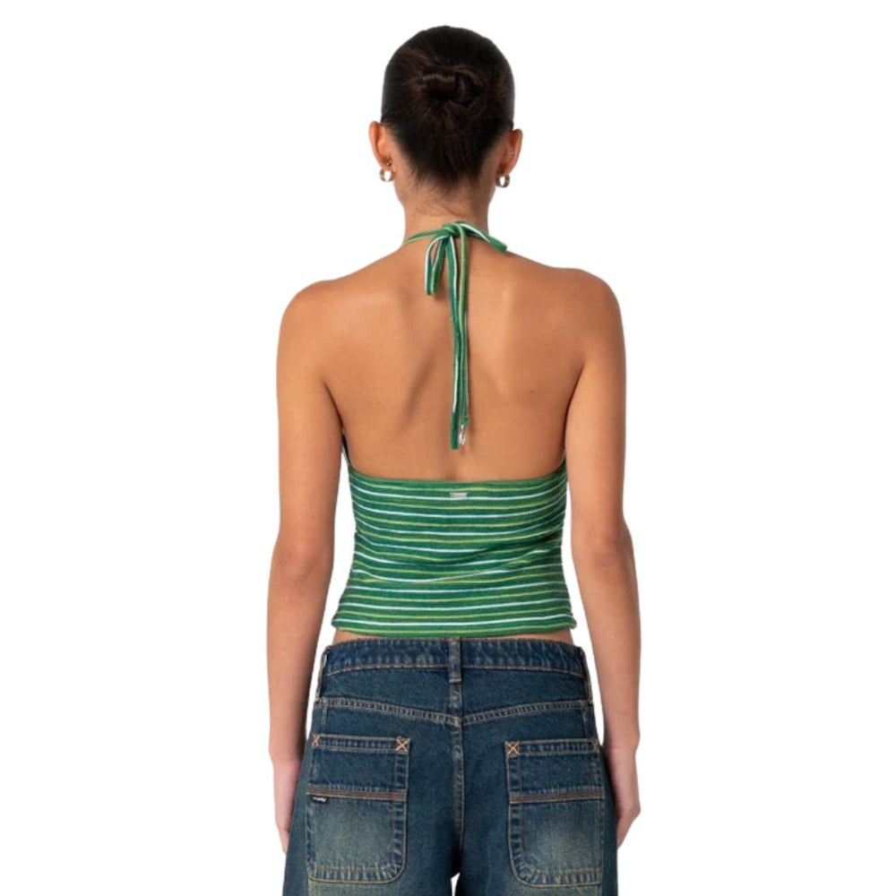 Rusty Emma Cut Out Skimmer Tank Tonal Green Stripe