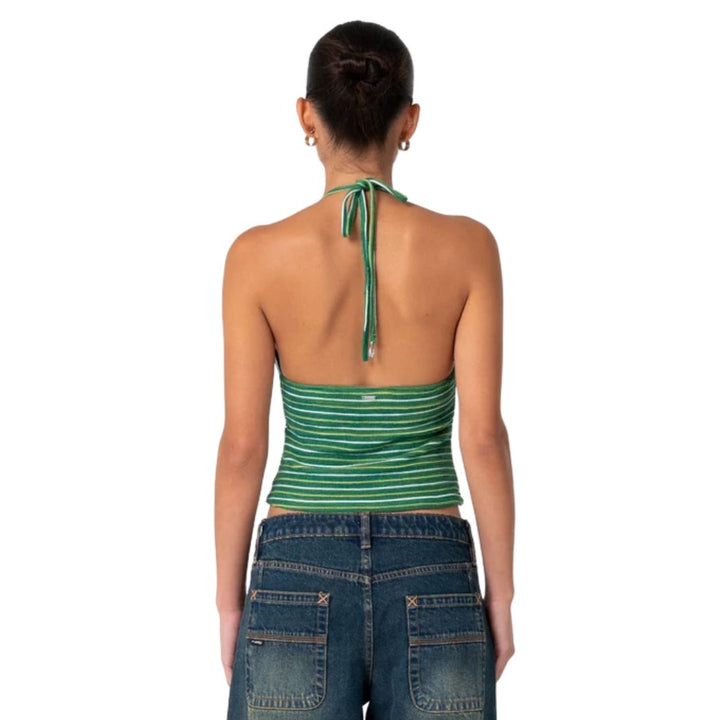 Rusty Emma Cut Out Skimmer Tank Tonal Green Stripe