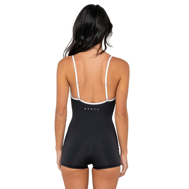 Rusty Essentials Contrast Romper One Piece Black