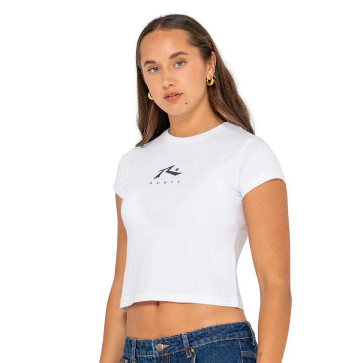 Rusty Essentials Relaxed Mini Tee White