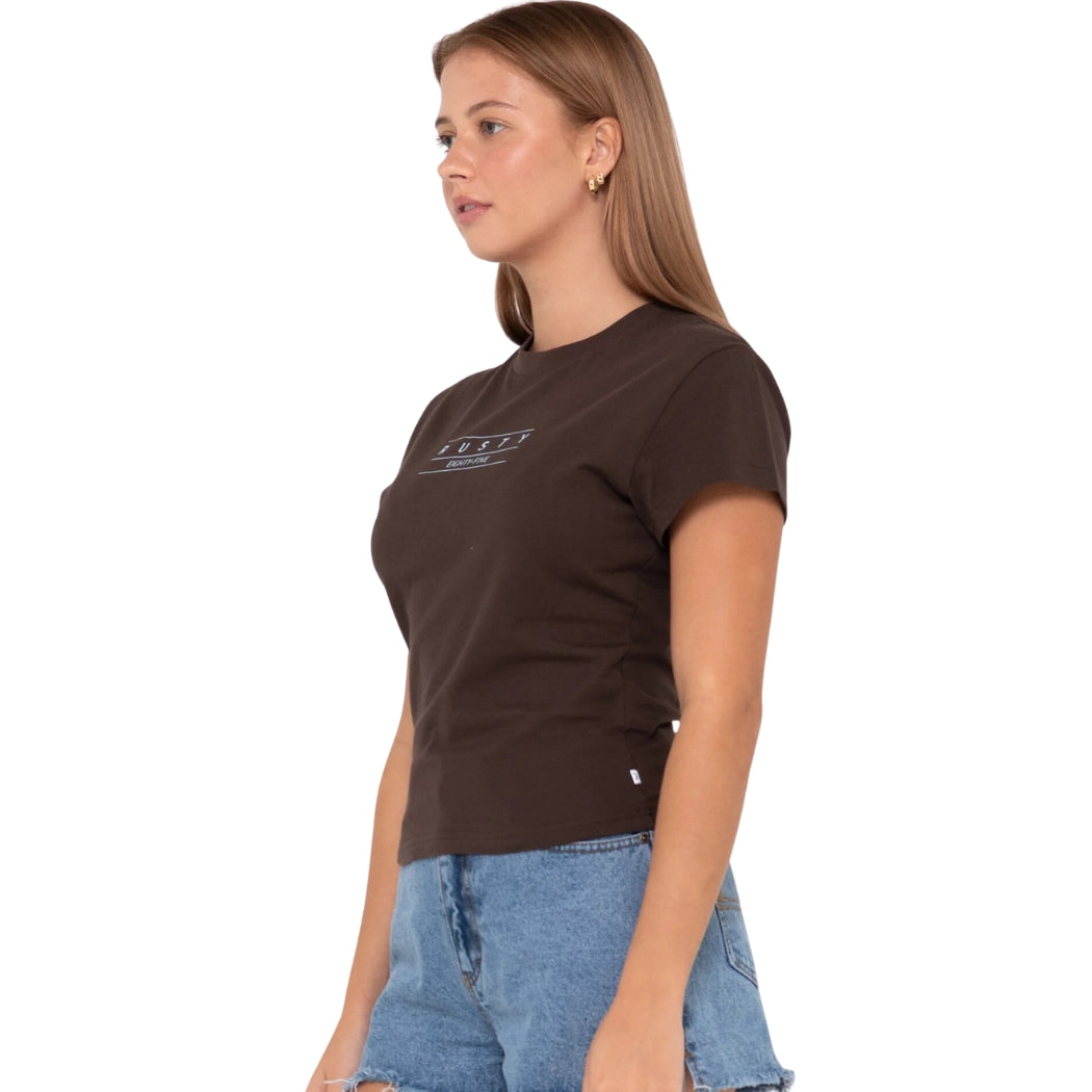 Rusty Essentials Skimmer Baby Tee Java