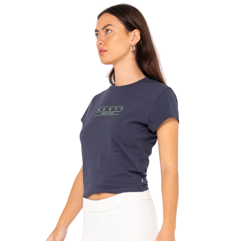 Rusty Essentials Skimmer Baby Tee Navy Blue 