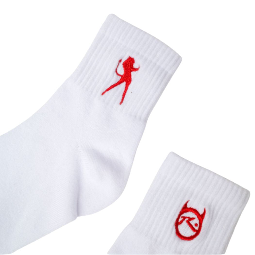 Rusty Fancy Day Crew 3 Sock Pack White