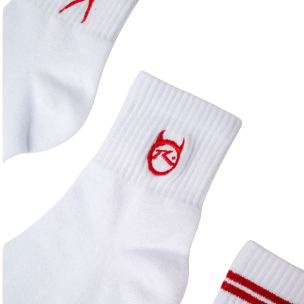 Rusty Fancy Day Crew 3 Sock Pack White