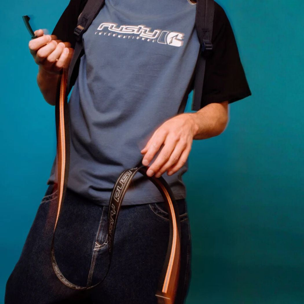 Rusty Flip Daddy Belt Black Persimmon Orange