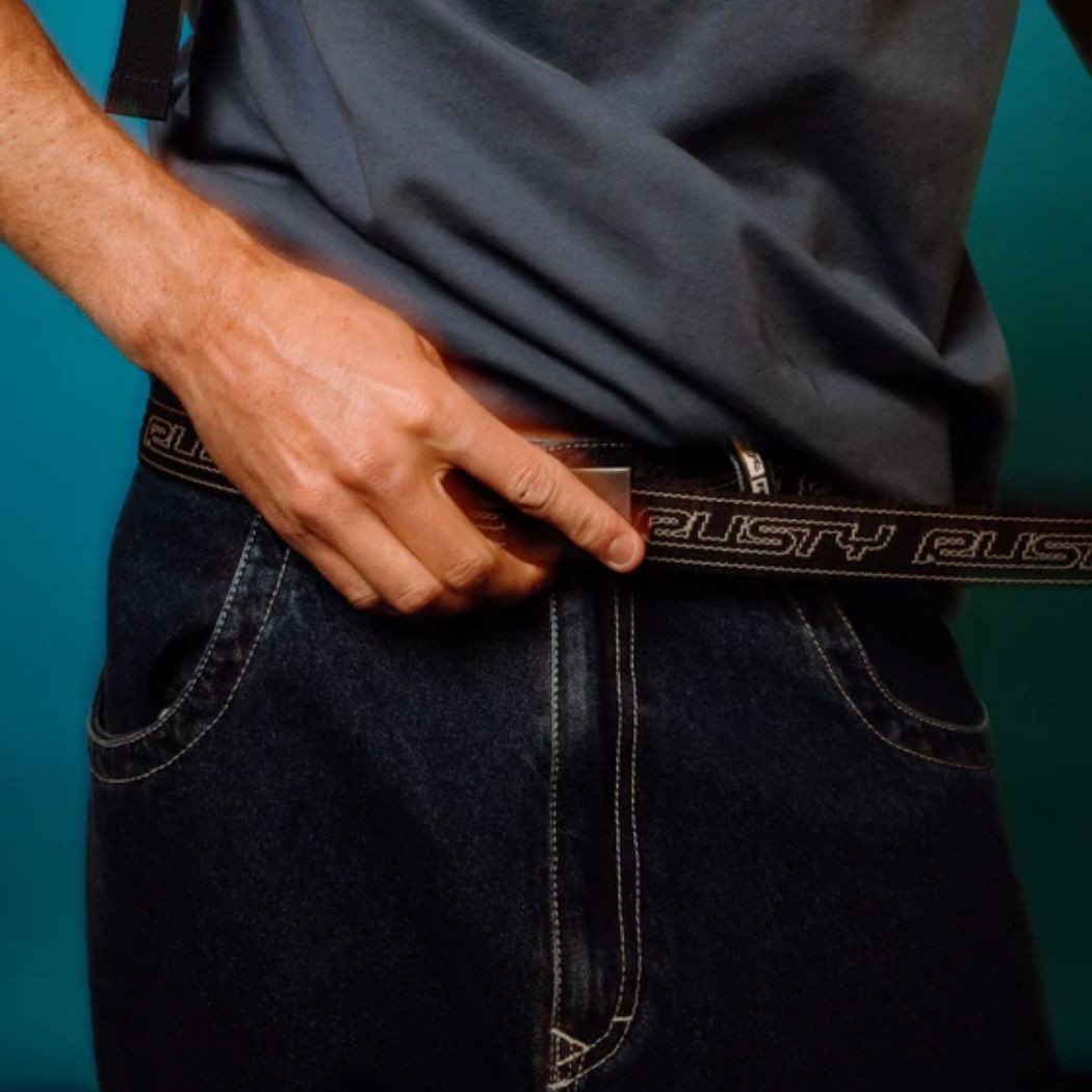 Rusty Flip Daddy Belt Black Persimmon Orange