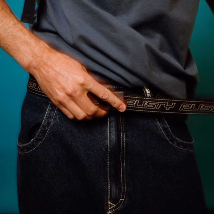 Rusty Flip Daddy Belt Black Persimmon Orange