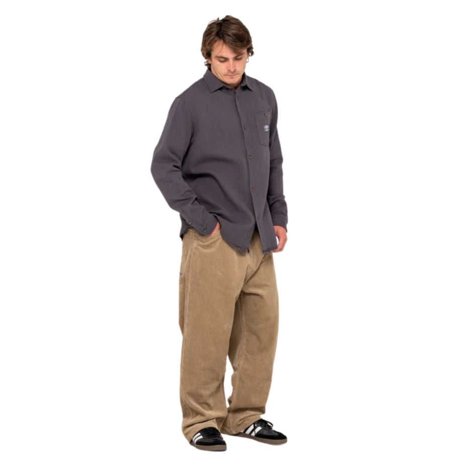 Rusty Flip Daddy Cord Pant Khaki