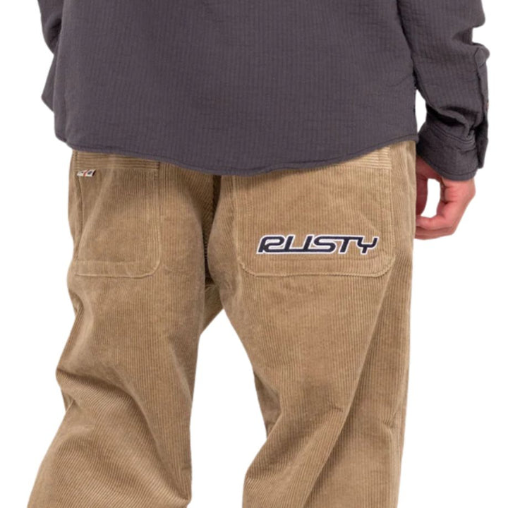 Rusty Flip Daddy Cord Pant Khaki