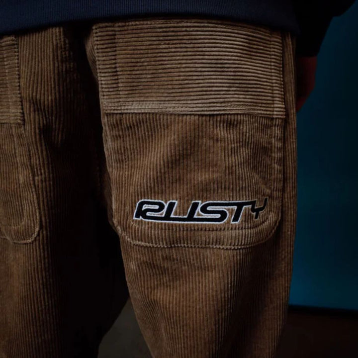 Rusty Flip Daddy Cord Pant Khaki