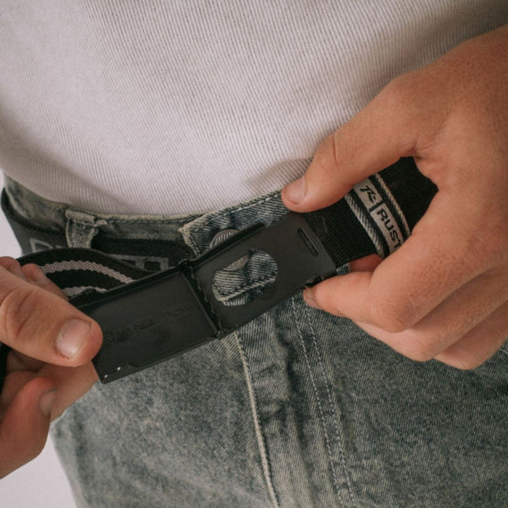 Rusty Flip Daddy Elastic Webbing Belt Black