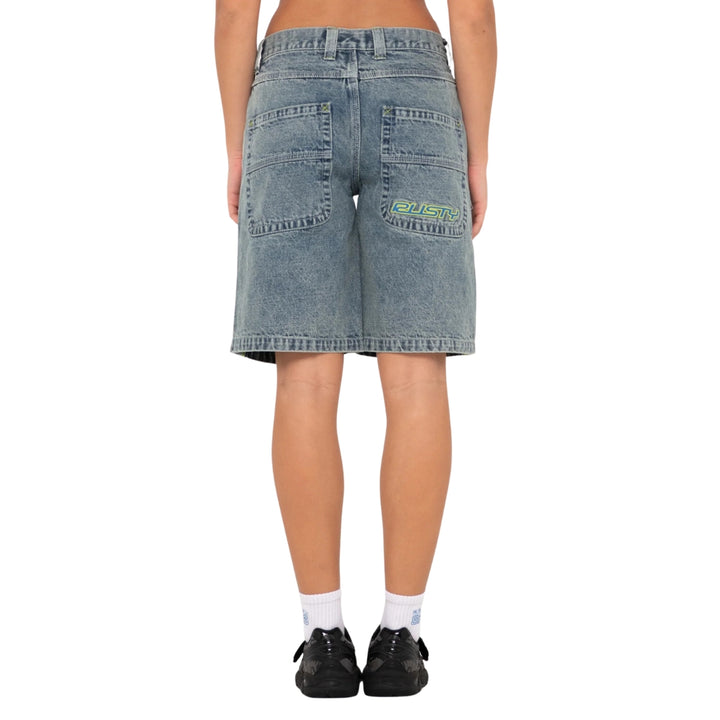 Rusty Flip Mommy Denim Short Dirty Dawg Lime