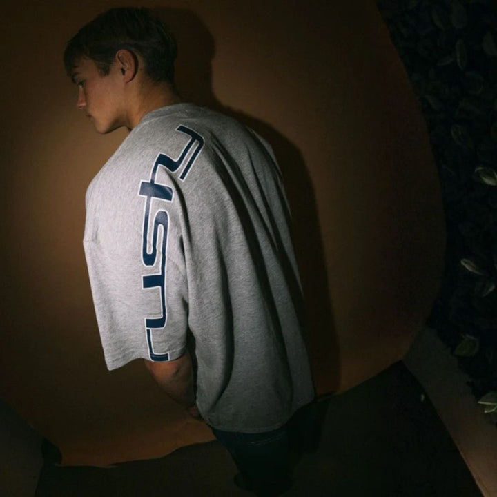 Rusty Glaze R Tee Grey Marle