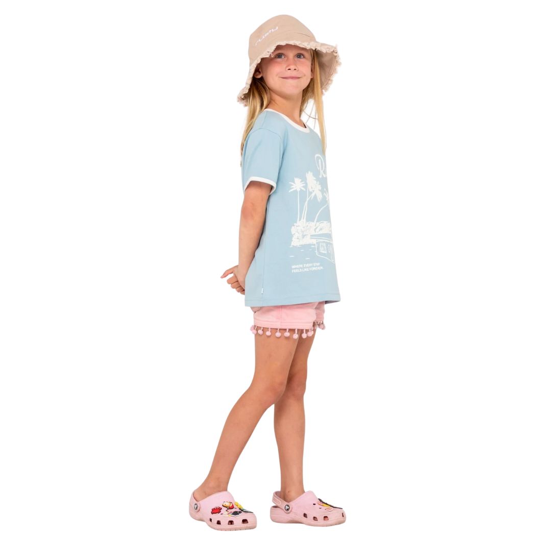 Rusty Glimmer Bucket Hat Girls Taupe