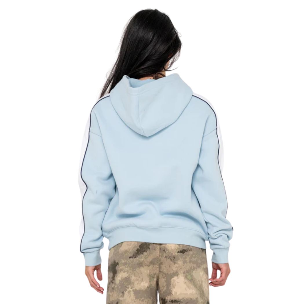 Rusty Hailstone Oversized Hooded Fleece Retro Blue