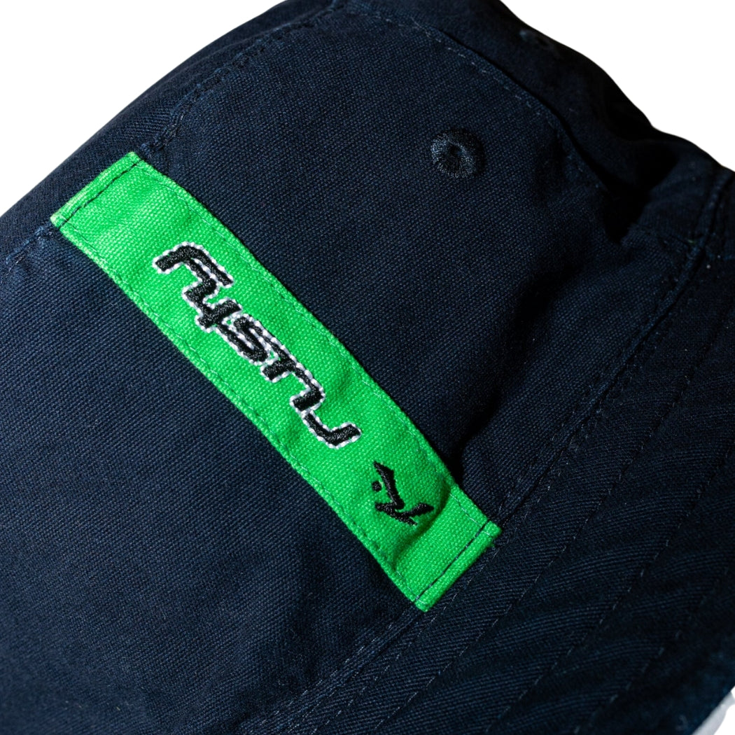 Rusty Hi-Vis Reversible Bucket Hat Navy Blue