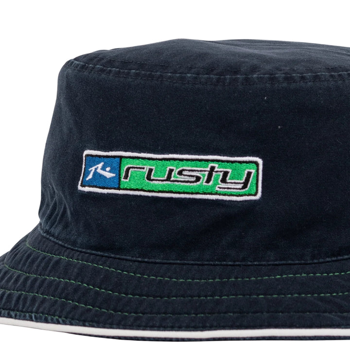 Rusty Hi-Vis Reversible Bucket Hat Navy Blue