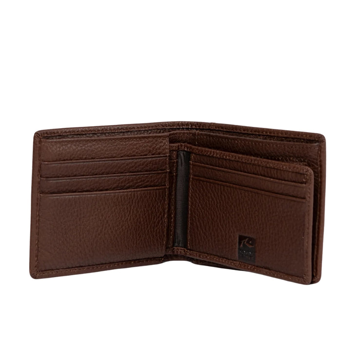 Rusty High River 2 Leather Wallet Dark Tan