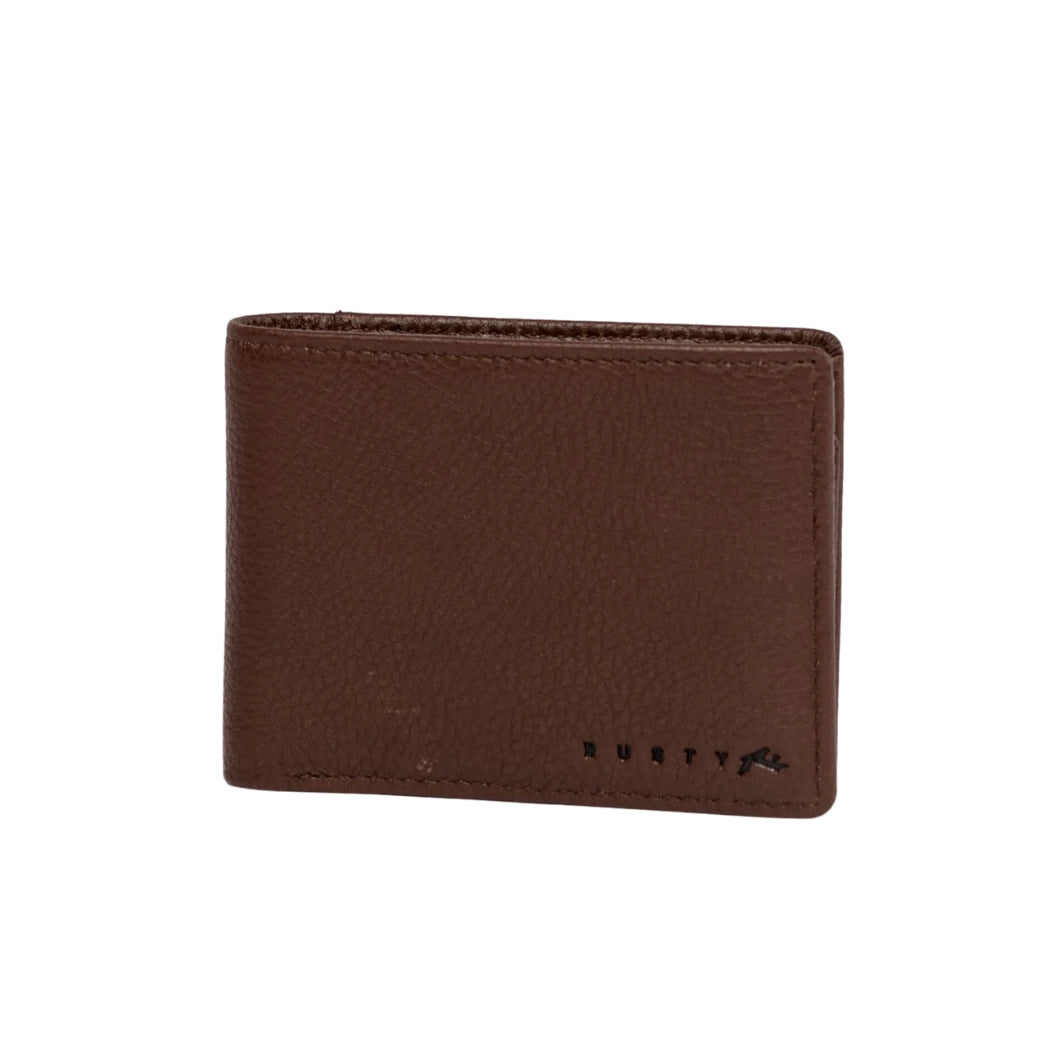 Rusty High River 2 Leather Wallet Dark Tan