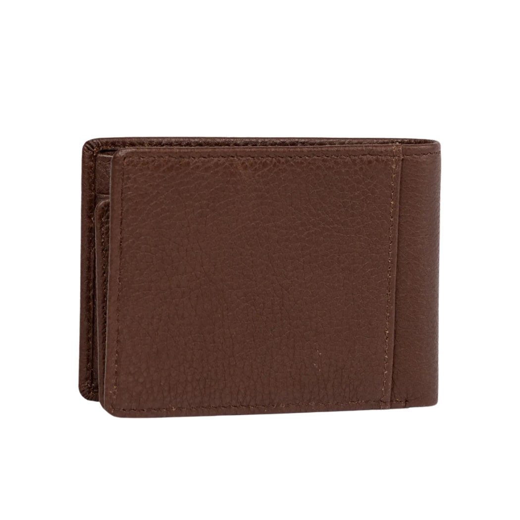 Rusty High River 2 Leather Wallet Dark Tan