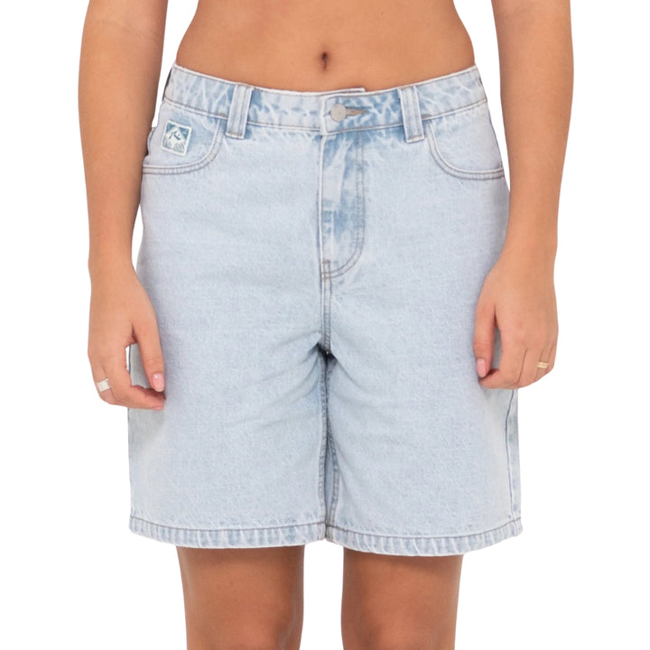 Rusty High Volume Denim Jort Sky Blue Heather