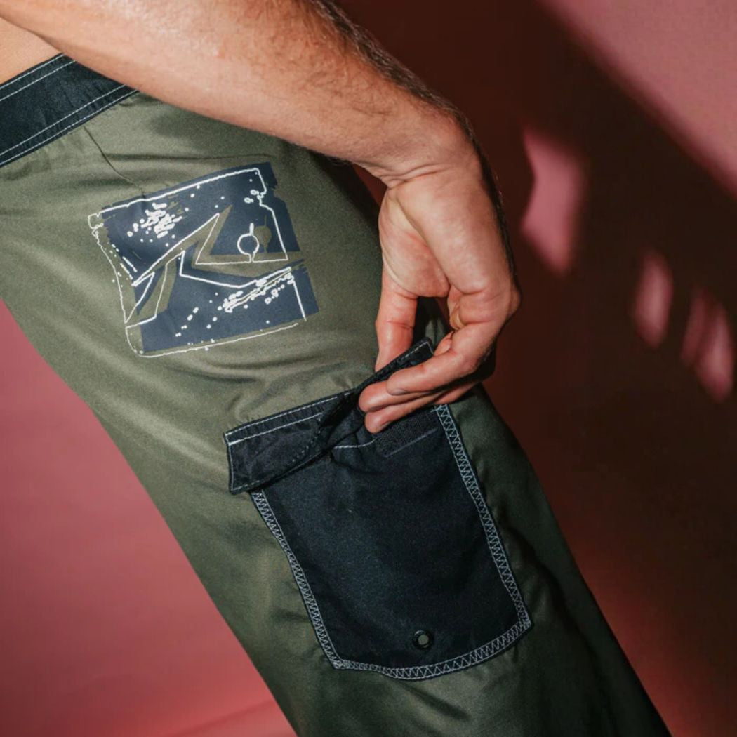 Rusty Hoodus Fixed Waist Boardshort Slate