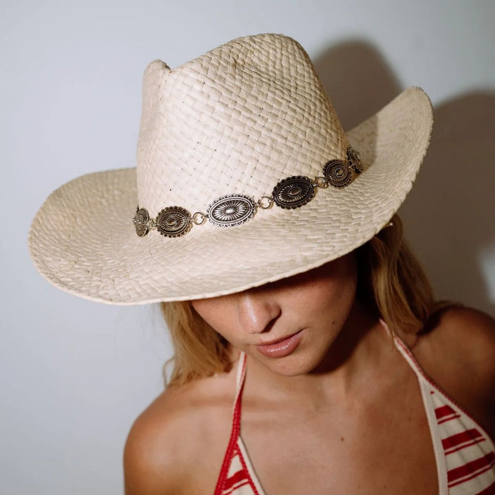 Rusty Howdy Cowboy Straw Hat Natural 1
